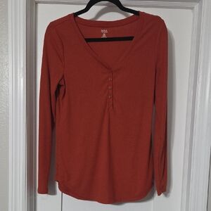 a.n.a Women's Terracotta Long Sleeve Tee